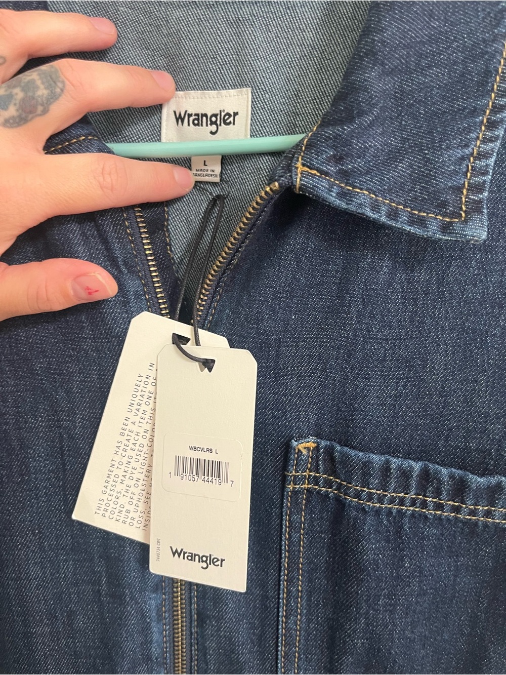 Wrangler Dark Indigo Denim Coveralls - Picture 6 of 11